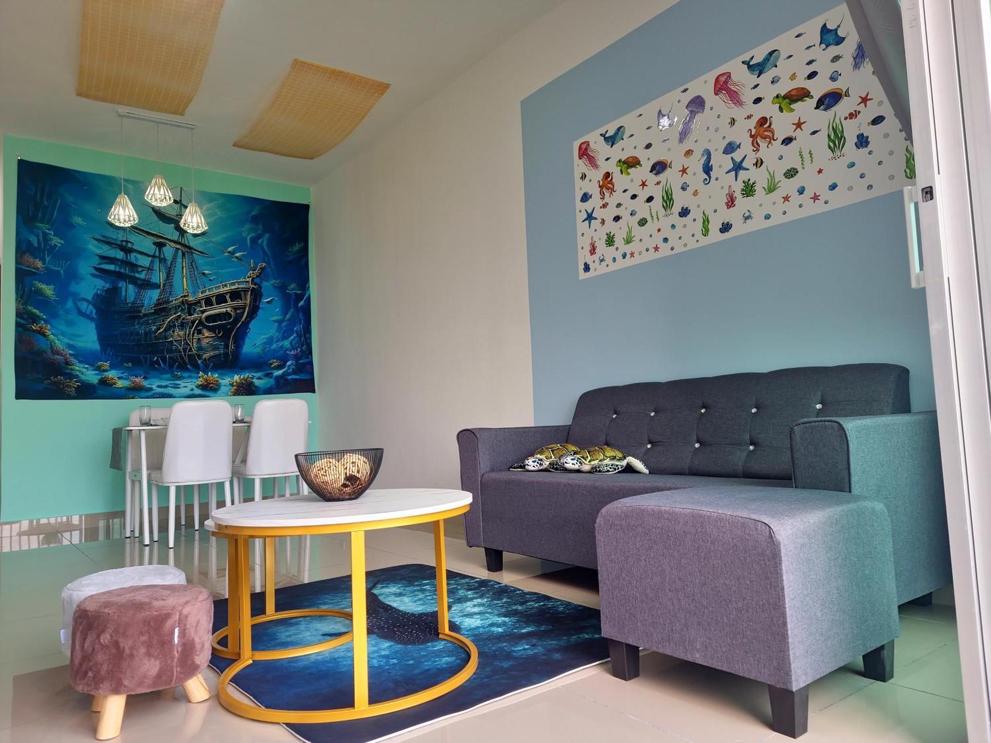 Pangsapuri 5-6 Pax Luxury - Ocean Theme *
